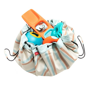 Play and Go - Noomad outdoor çanta / mat - Çizgiler | Açık mavi