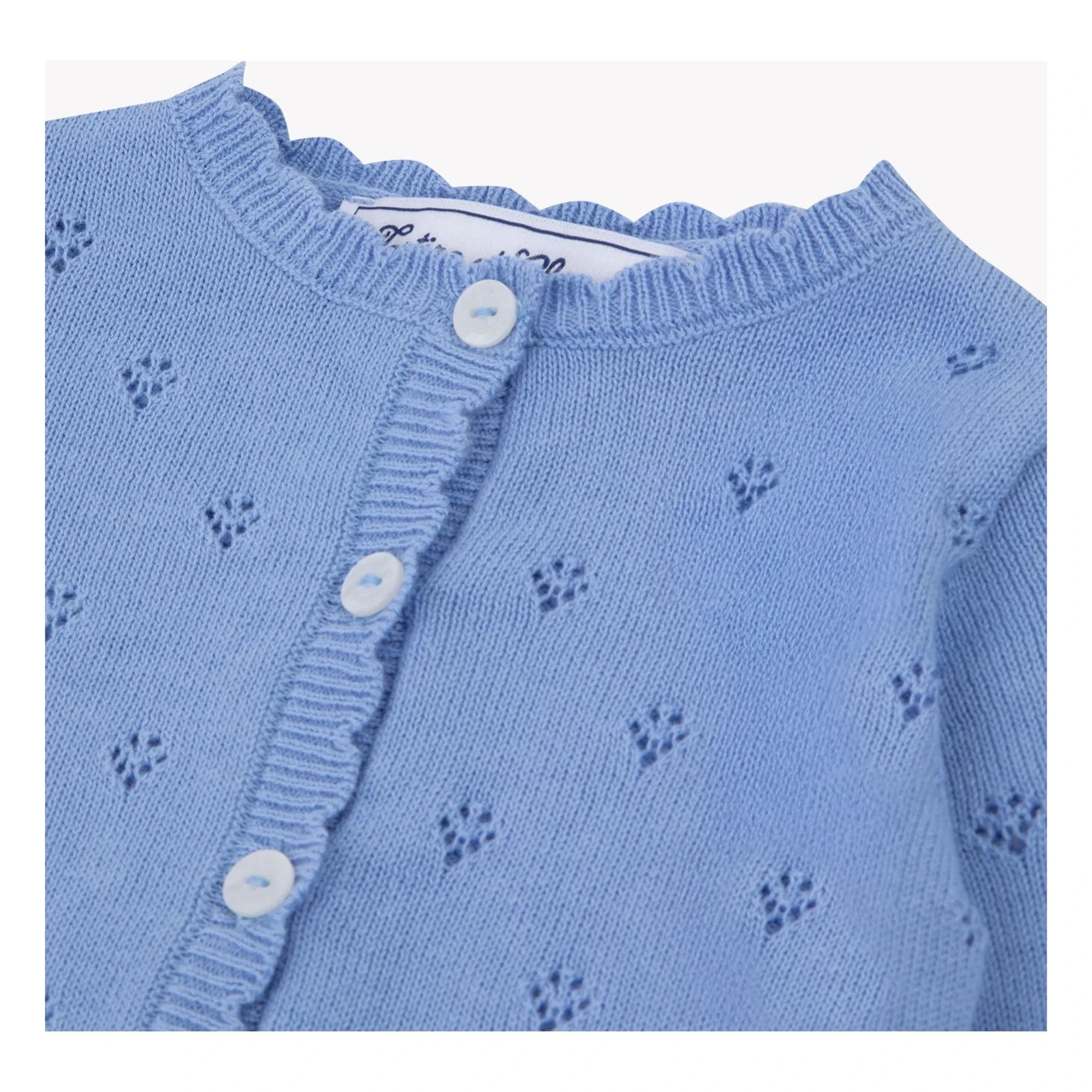 Tartine et Chocolat - Durchbrochene Strickjacke | Blau