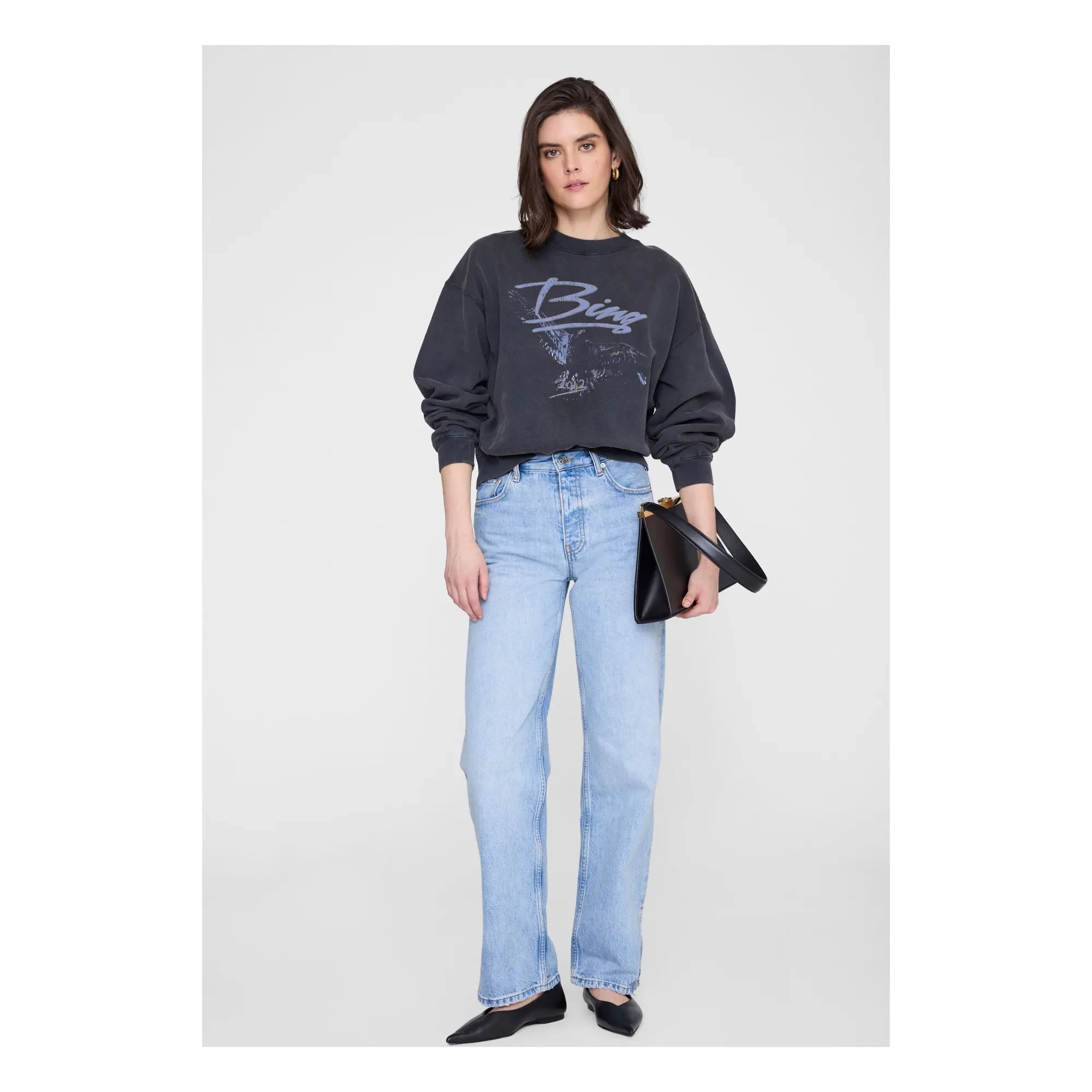 Anine Bing - Spencer sweatshirt | Washed Black