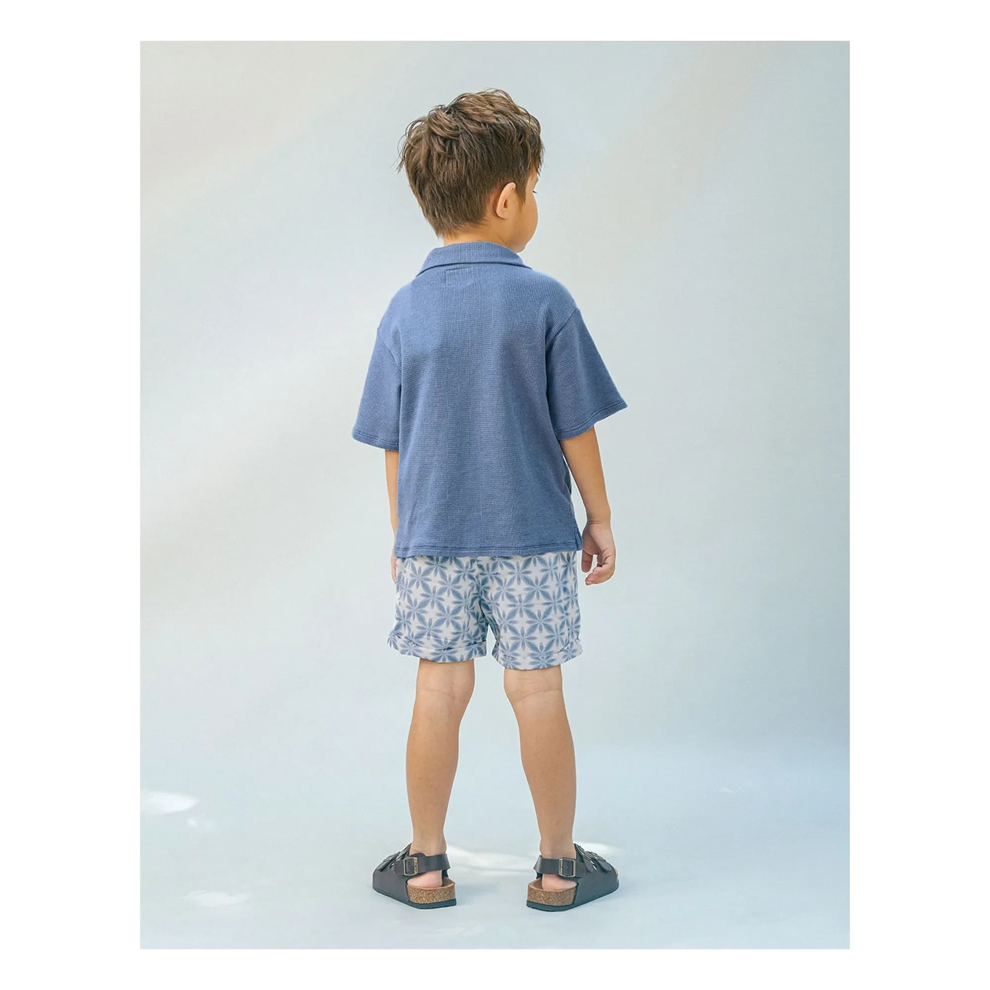 Gingersnaps - Tommy Monkey Embossed Shirt | Blue