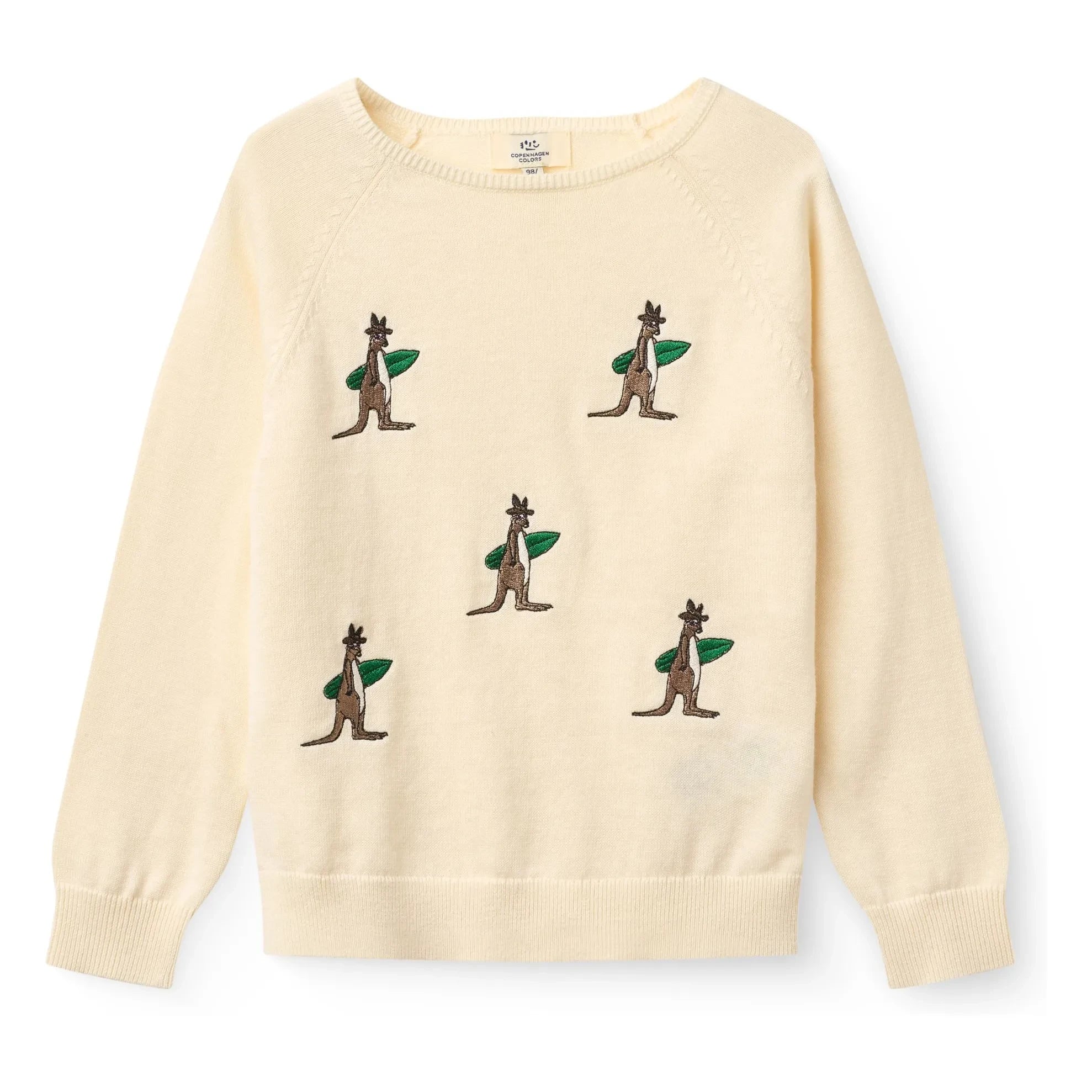 Copenhagen Colors - Kangaroos Organik Pamuk Kazak | Krem