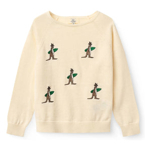 Copenhagen Colors - Kangaroos Organik Pamuk Kazak | Krem