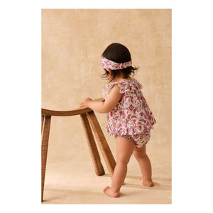 Louise Misha - Yuriria Bio-Baumwolle Blumen-Haarband | Creme