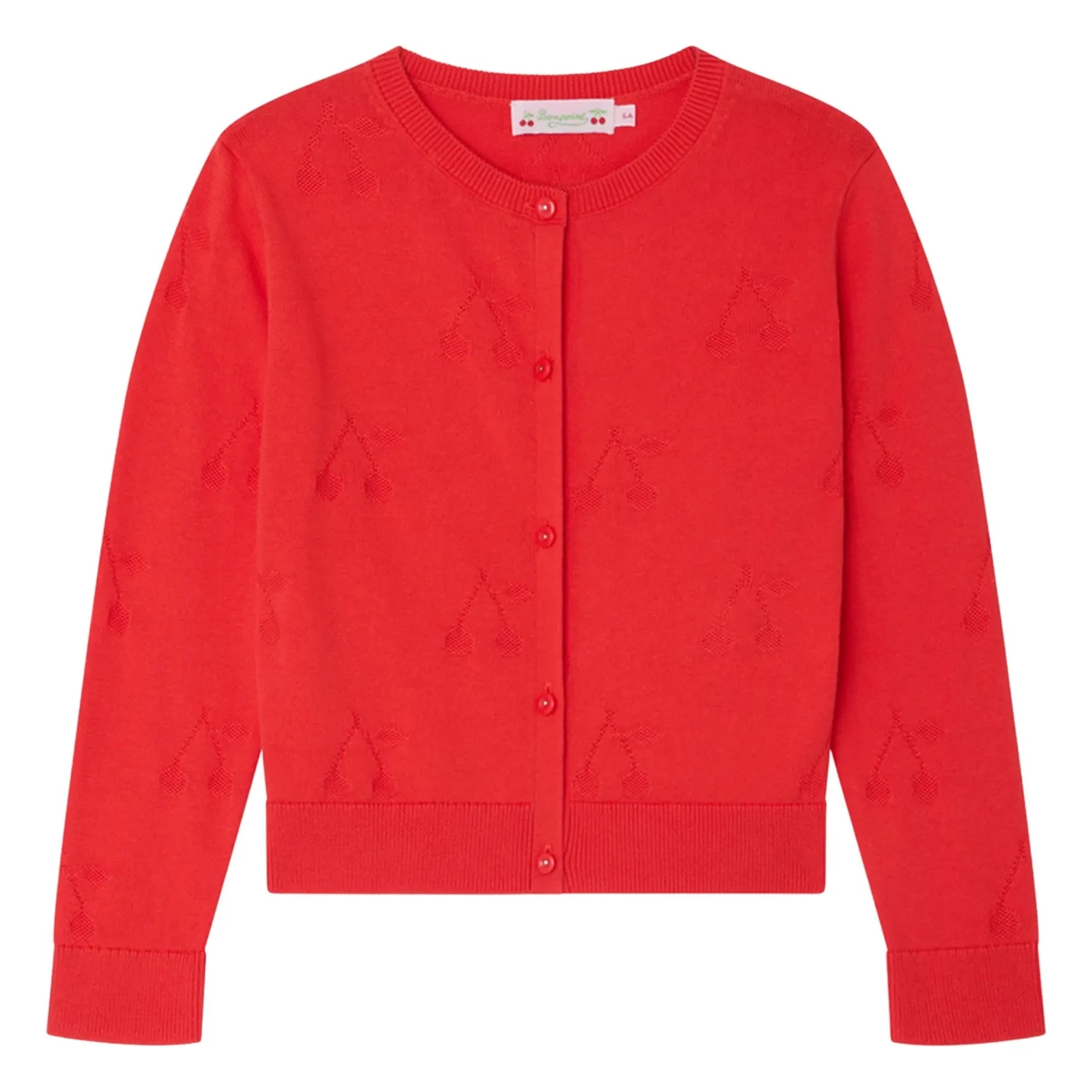 Bonpoint - Lysia Cardigan aus Bio-Baumwolle | Mohnrot