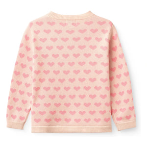 Copenhagen Colors - Organic Cotton Heart Cardigan | Pink