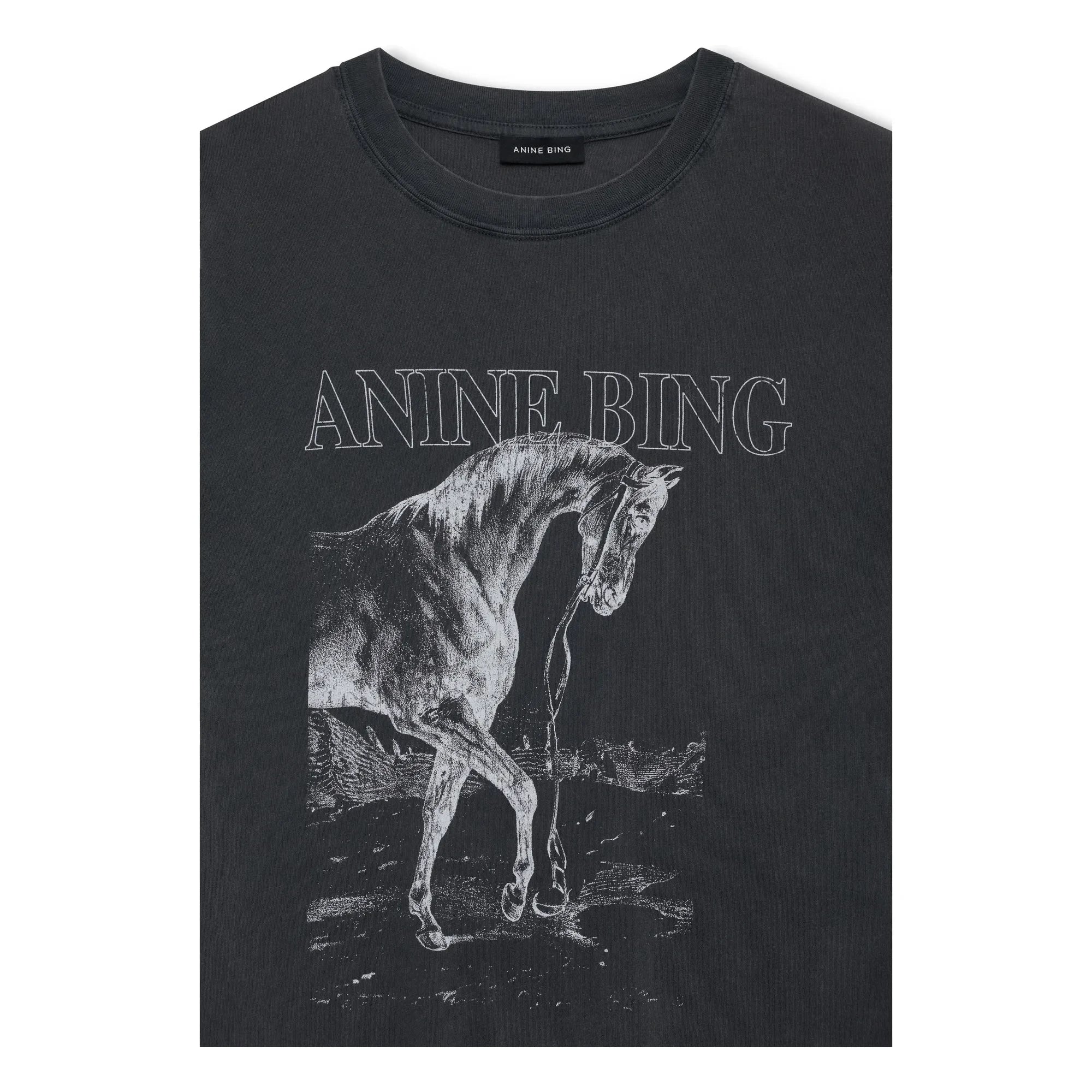 Anine Bing - T-Shirt Lili Horse | Schwarz