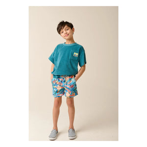 Tumble N'Dry – Morea Oversize T-Shirt aus Bio-Baumwolle | Peacock Blue