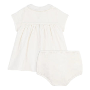 Petit Bateau - Linen and Organic Cotton Dress and Bloomer Set | White