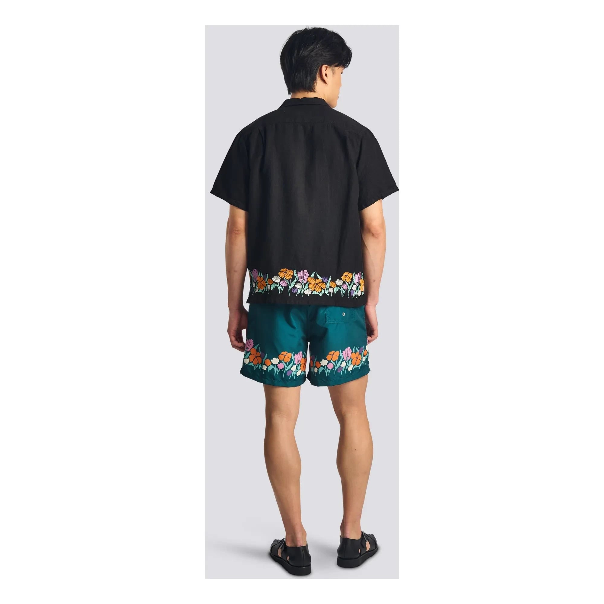Bather – Camp Leinenhemd | Schwarz