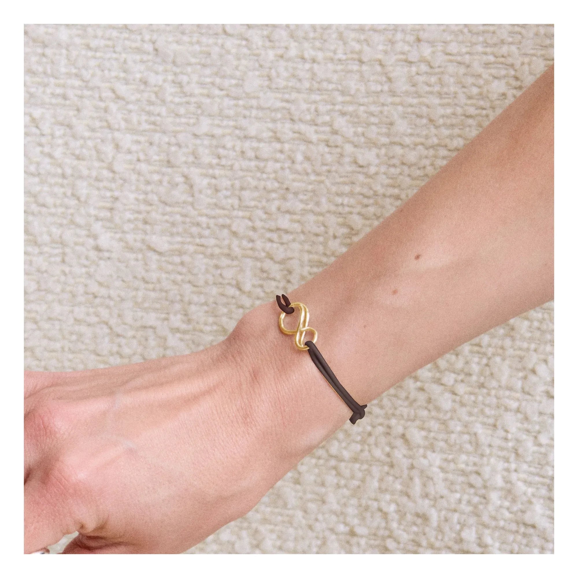LAH - Mini-Infinity Kordelarmband | Schokolade