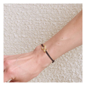 LAH - Mini-Infinity Kordelarmband | Schokolade