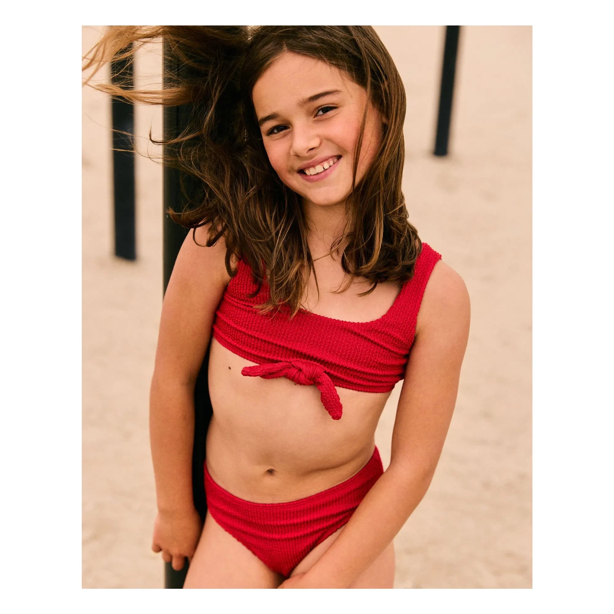 Beachlife - Rüschenbadeanzug | Rot