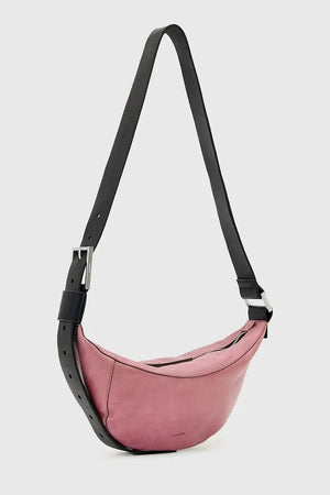 AllSaints LUNA kadın deri kruvasan çanta