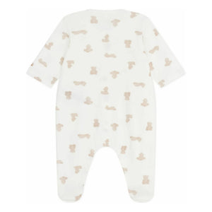 Petit Bateau - Dors Bien Oursons organik pamuklu pijama | Beyaz