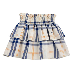 Bobo Choses - Tartan Etek Organik pamuk | Beyaz