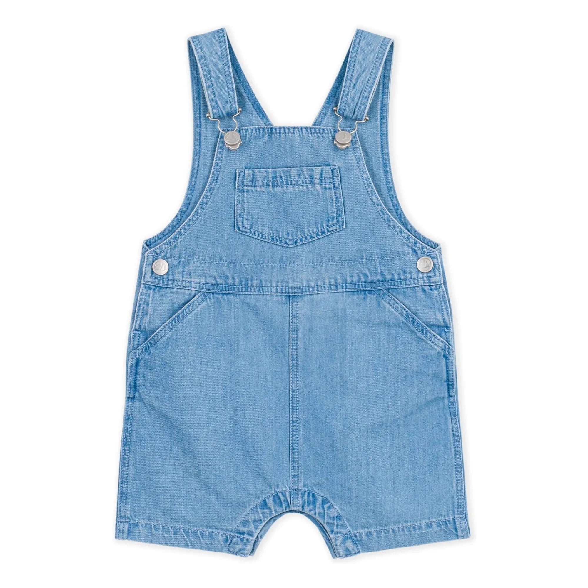 Petit Bateau - Açık Mavi | Denim Organik Pamuk Salopet