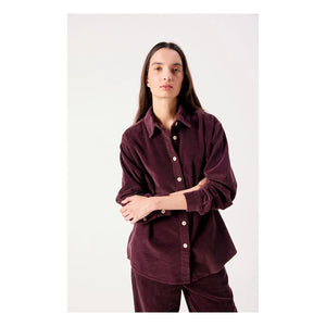 American Vintage - Padow Pamuk Gömlek | Aubergine