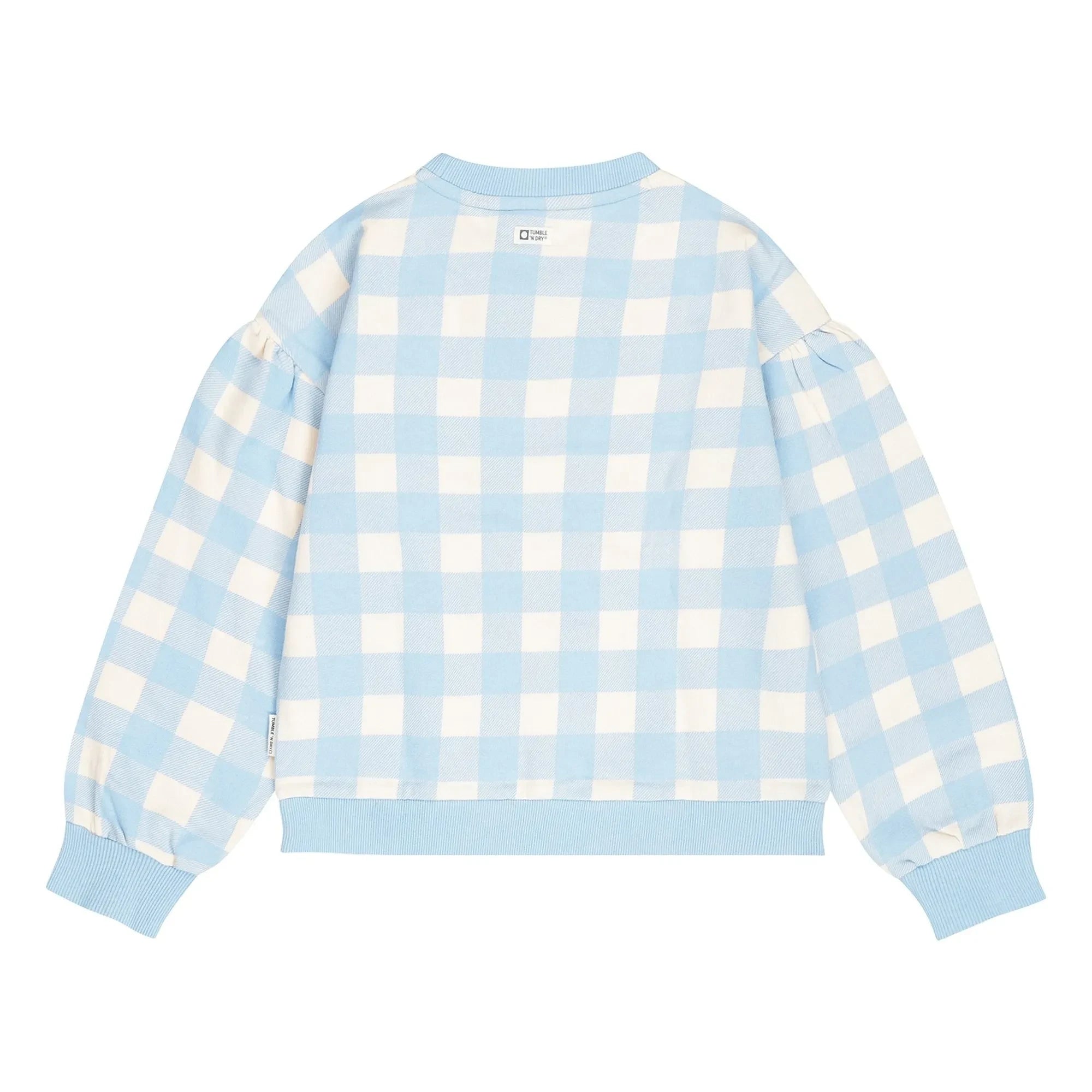 Tumble N'Dry – Oversize Sweatshirt Breese Vichy aus Bio-Baumwolle | Hellblau