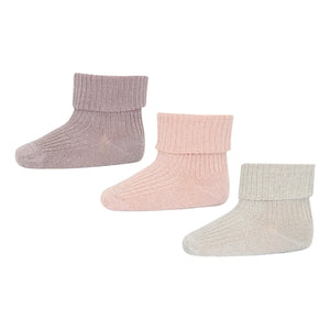 Mp Denmark - 3 Çift Ida Paillettes Çorap Seti | Pembe