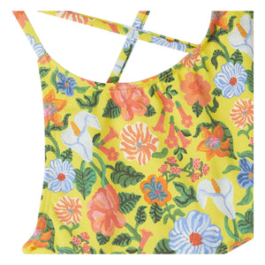 Fabula - 2-Piece Ruffled Floral Swimsuit | Yellow