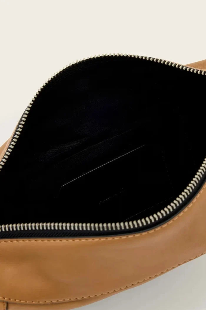 AllSaints LUNA kadın deri kruvasan çanta