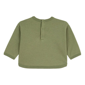Petit Bateau - Organic Cotton Bear Sweatshirt | Khaki