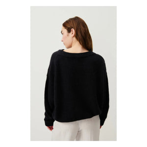 American Vintage - Vitow Alpaca and Wool Boat Neck Sweater | Black