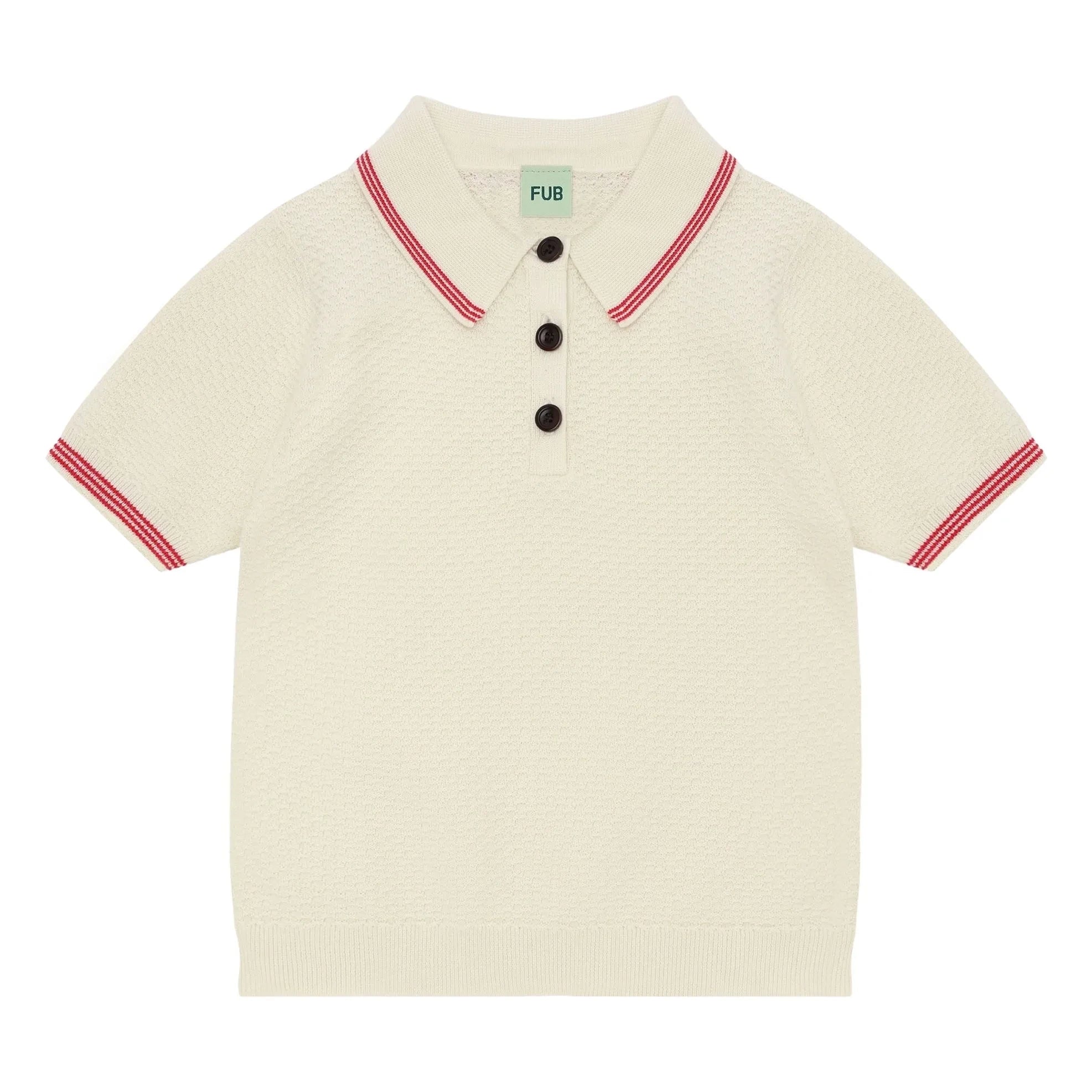FUB - Piqué-Poloshirt aus Feinripp-Bio-Baumwolle | Ecru