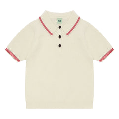 FUB - Piqué-Poloshirt aus Feinripp-Bio-Baumwolle | Ecru