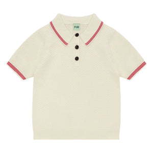 FUB - Piqué-Poloshirt aus Feinripp-Bio-Baumwolle | Ecru