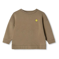 Fliink - Alvin Smiley organik pamuk sweatshirt | Taupe kahverengi
