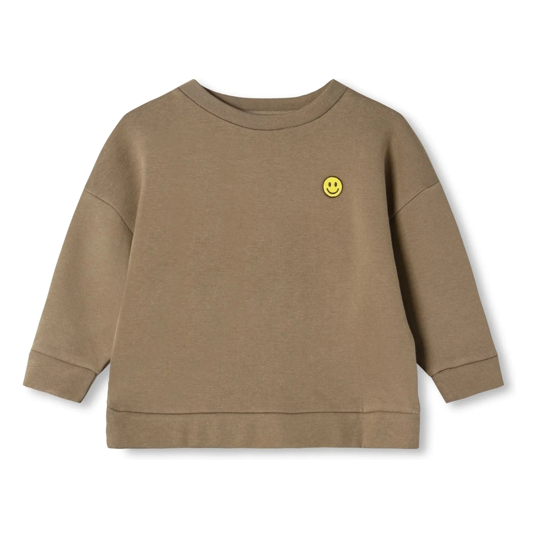 Fliink - Alvin Smiley organik pamuk sweatshirt | Taupe kahverengi