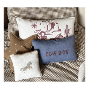 Editions Aimable - Camille Cowboy Kissen | Blaues Chambray