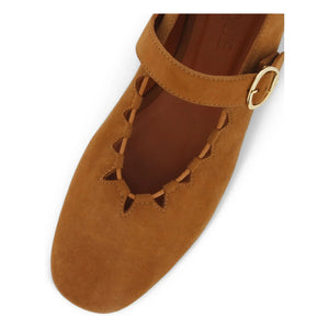 Socque Paris - Balerin Ayakkabılar Ginger Daim | Camel