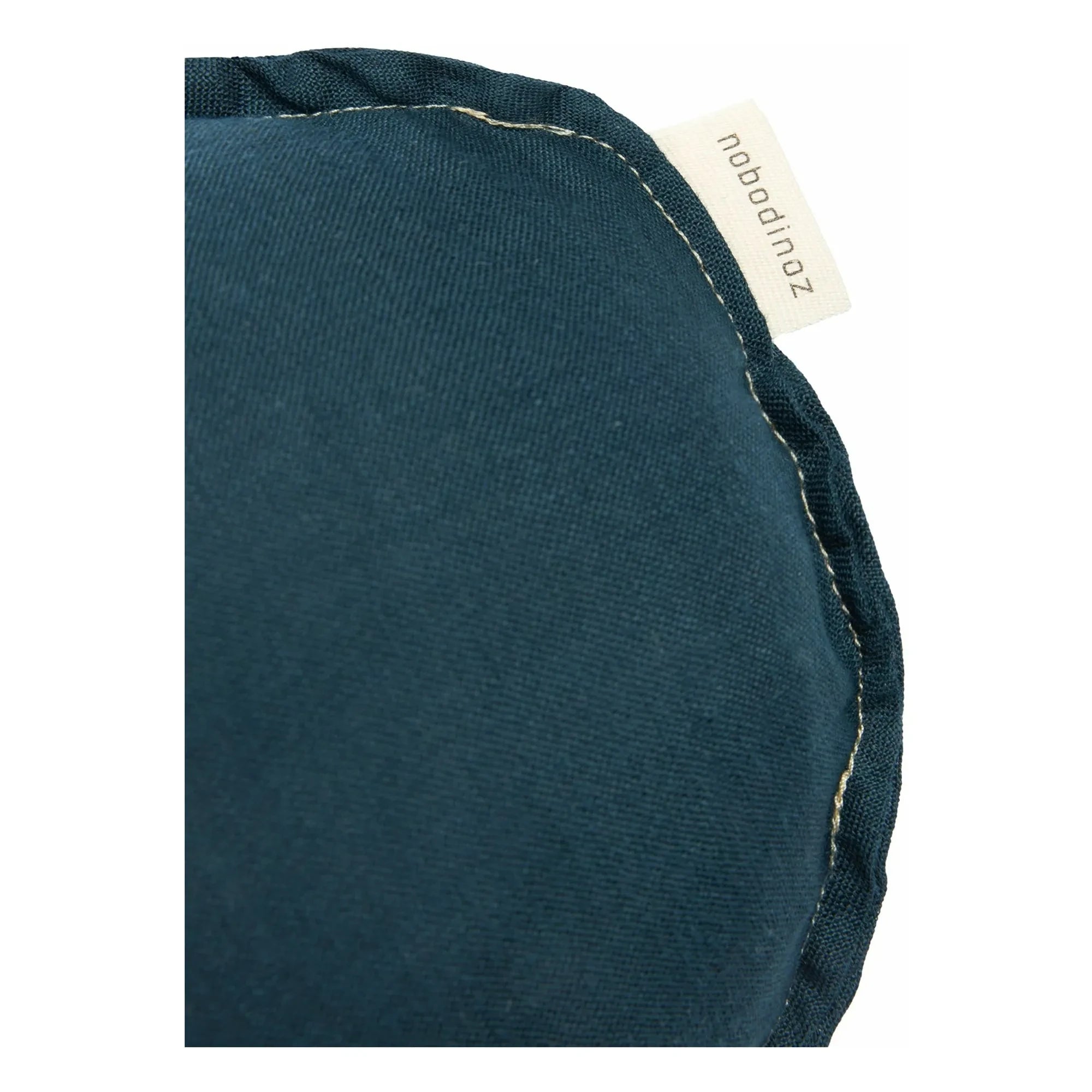 Nobodinoz - Cloud Pillow with Bird Embroidery - French Linen | Night Blue