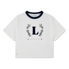 Lacoste - T-Shirt L Kontrastkragen Bio-Baumwolle | Off-White