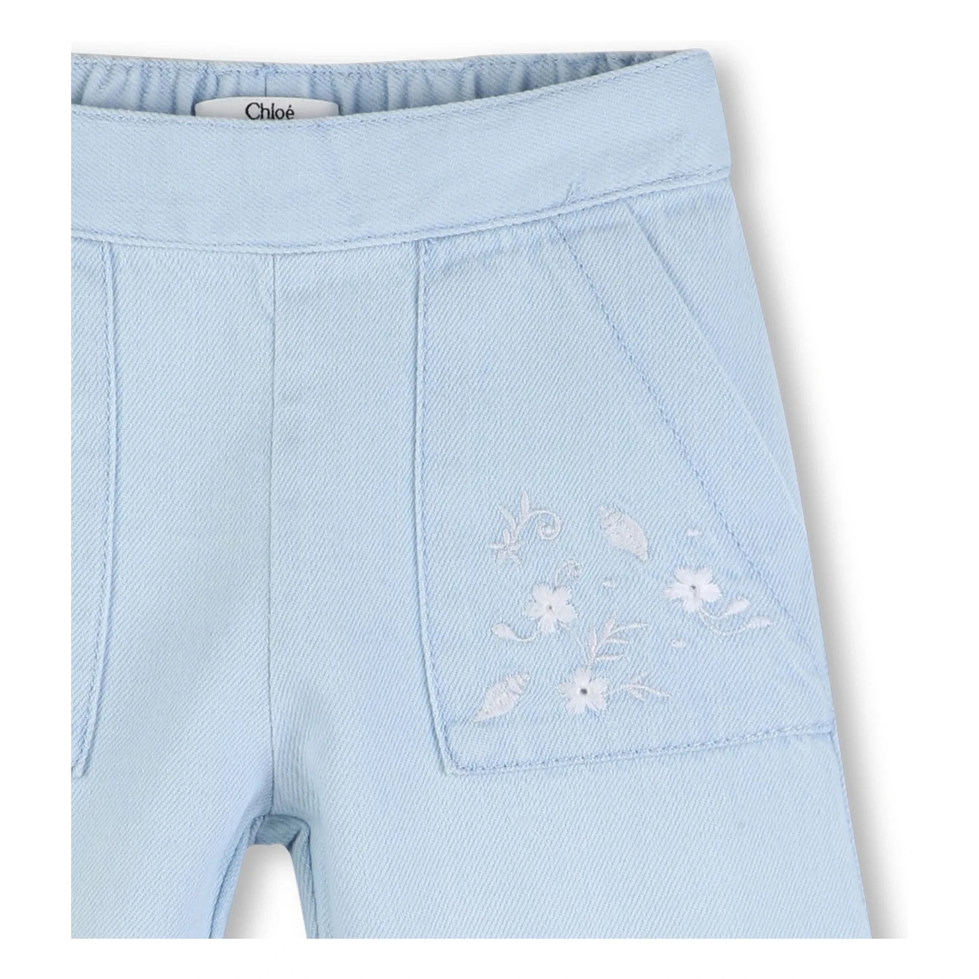 Chloé - Embroidered Denim Pants | Blue