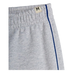 Mini Rodini - Organic Cotton Jogger with Ribbed Details | Heather Gray