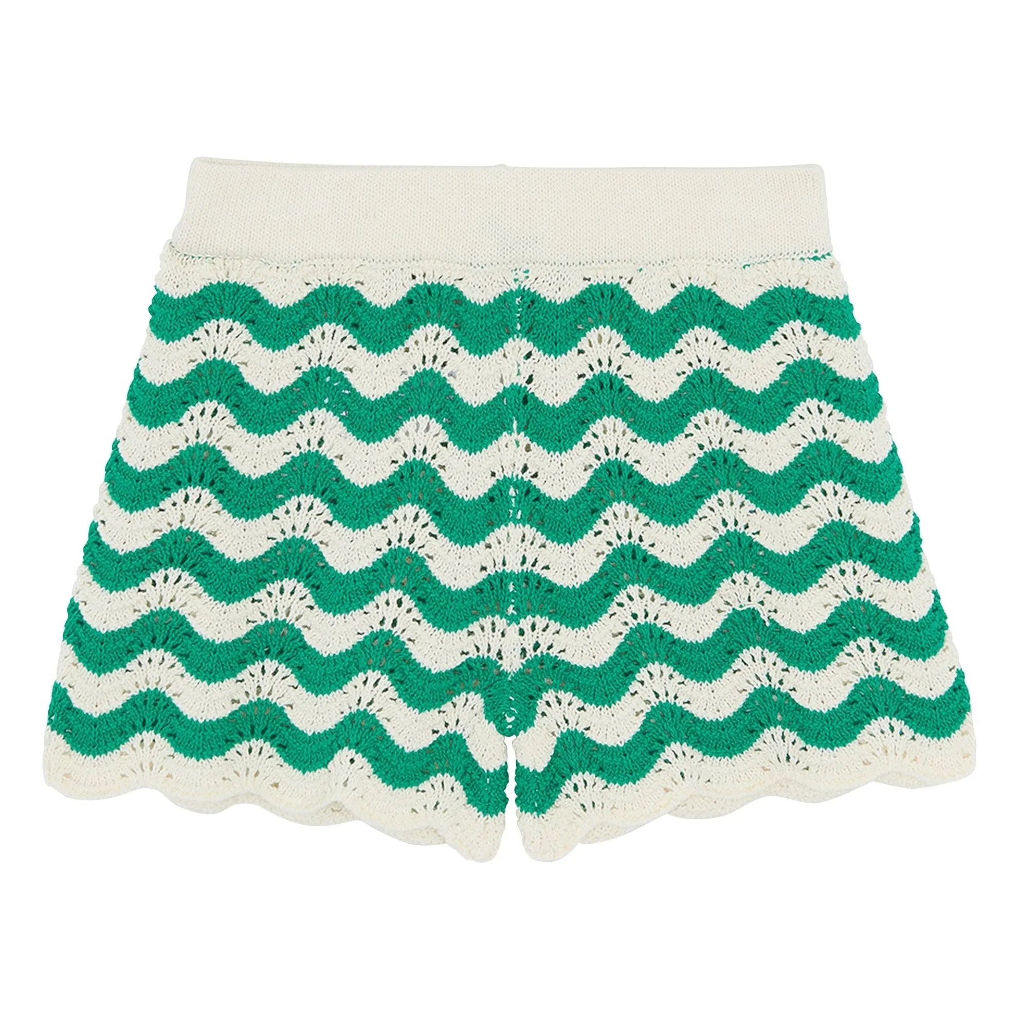 Bonton - Crocheted Granny Shorts | Emerald Green