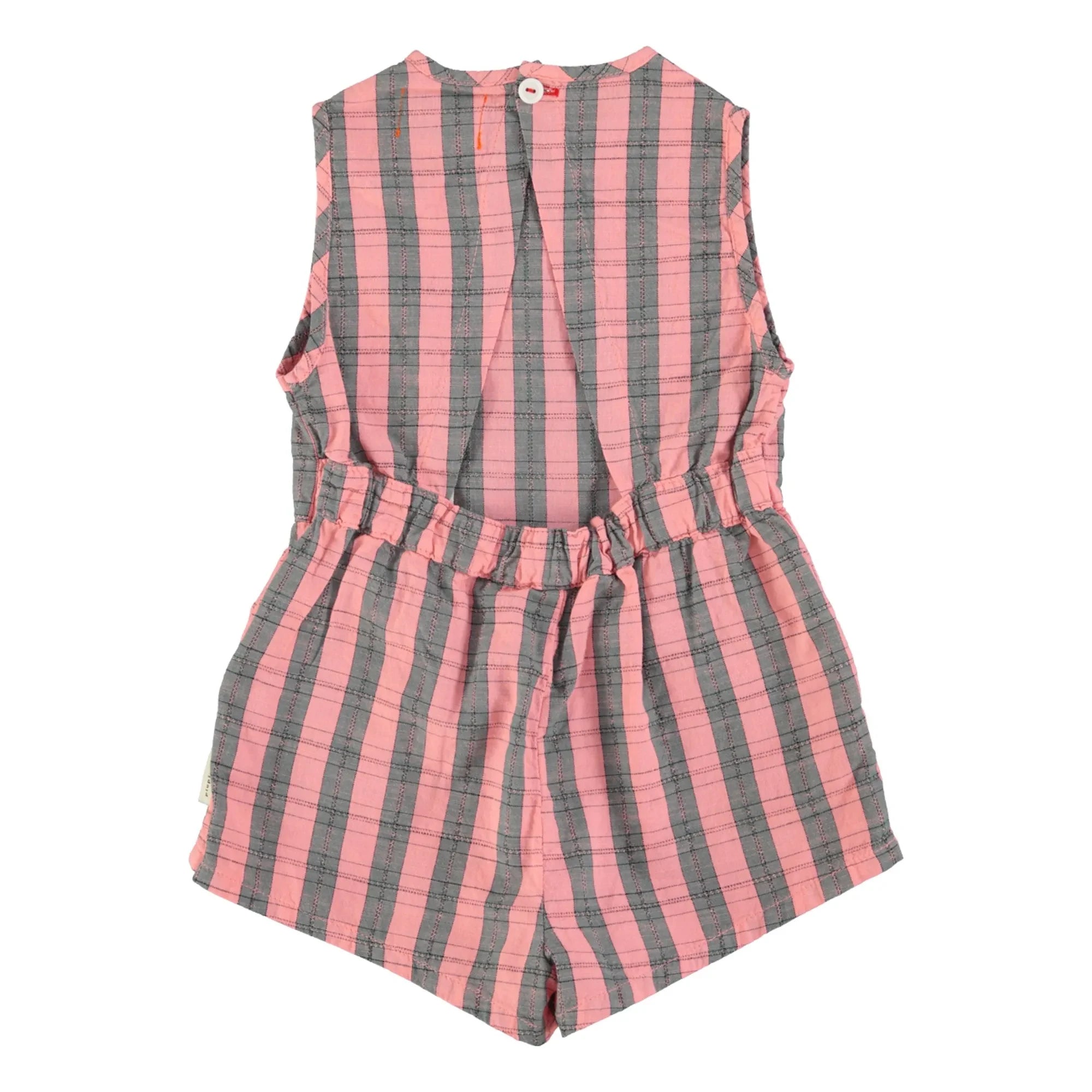 Piupiuchick - Striped Organic Cotton Jumpsuit | Pink