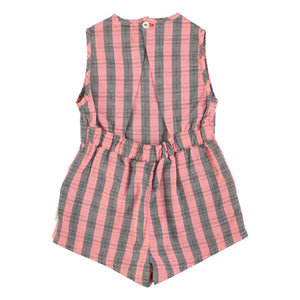 Piupiuchick - Striped Organic Cotton Jumpsuit | Pink