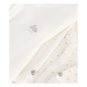 Petit Bateau - 2'li Dors Bien Velours Pijama Seti | Beyaz