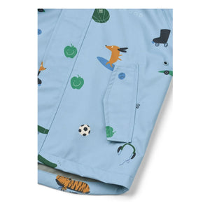 Liewood - Pedia Tigre Recycled Fiber Raincoat Set | Blue