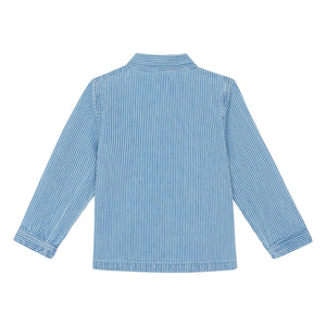 Bonton - Nineties Çizgili Overshirt | Mavi