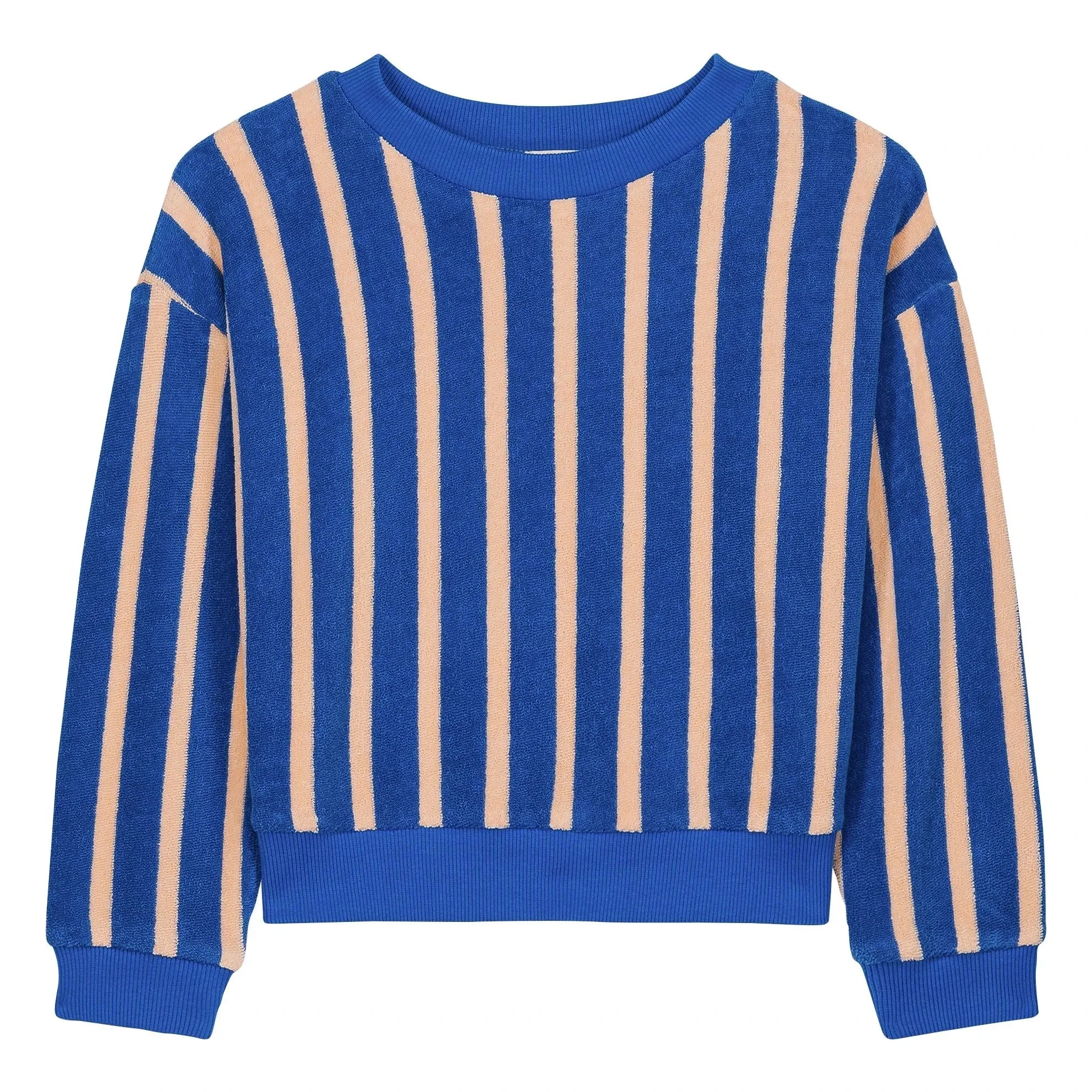 We Are Kids - Striped organic cotton terry sweatshirt | Blue