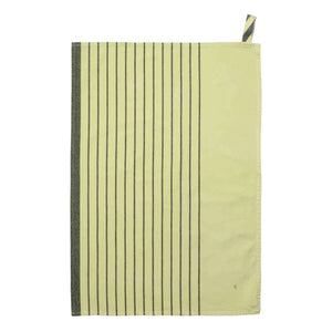 La cerise sur le gâteau - Piero Organic Cotton Striped Kitchen Towel | Pale Yellow
