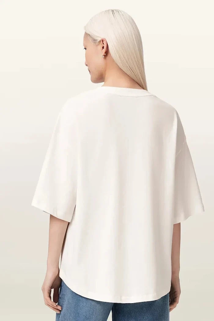 AllSaints kadın pamuklu bol kesim STACKS tişört