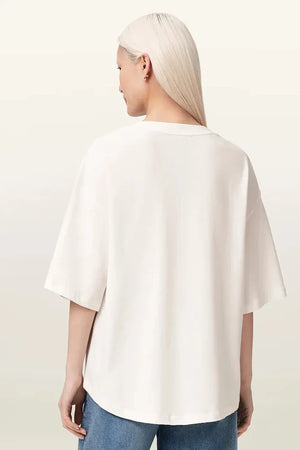 AllSaints kadın pamuklu bol kesim STACKS tişört