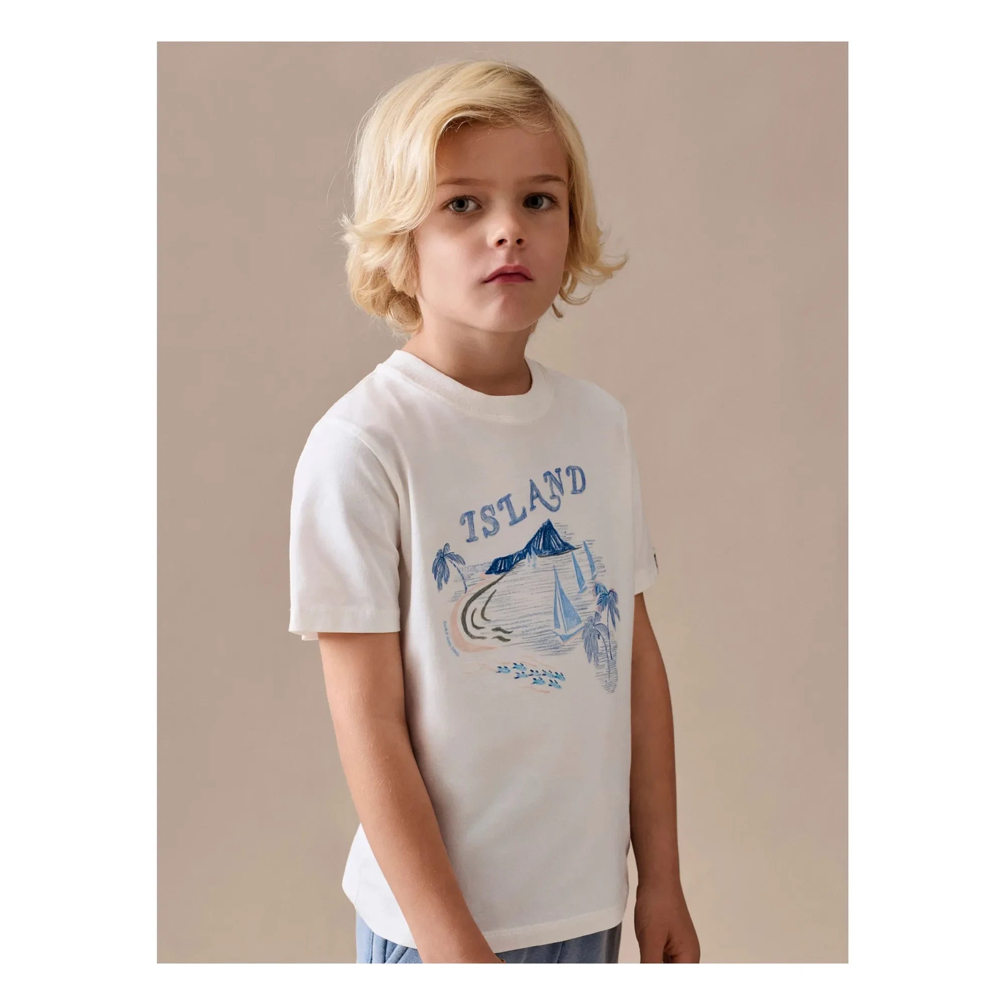 Bonpoint - Thibald organik pamuklu T-shirt | Ecru