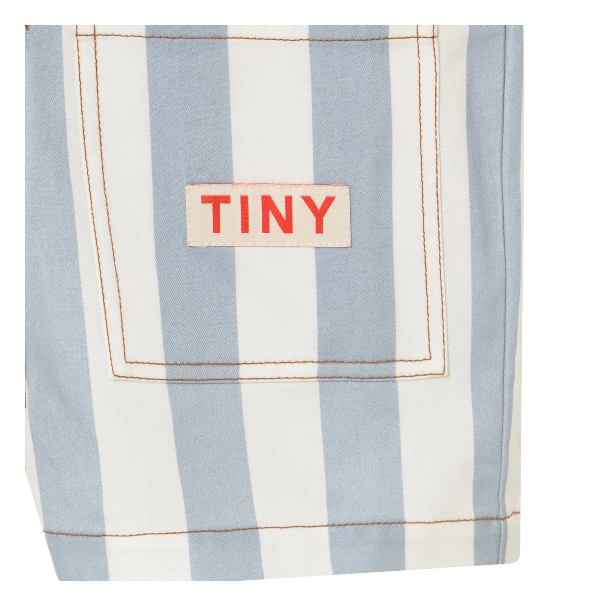 Tinycottons - Mavi İnce Çizgili Twill Tulum